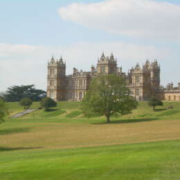 Mentmore Towers through the park