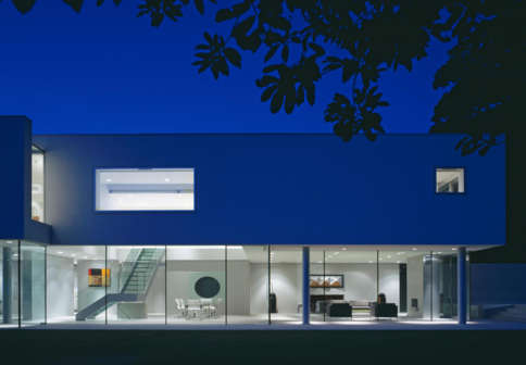 Esher House exterior view in the evening