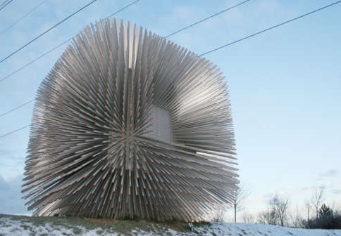 Snow covered sitooterie