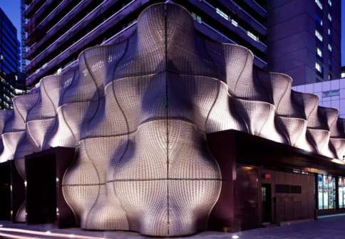 Boiler house at night