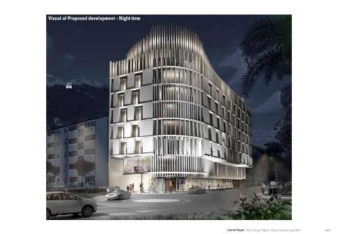 Gibraltar House Hotel exteriror elevation render day light